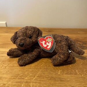 Ty Beanie Babies Fetcher Dog Brown Super Soft 2000 – New Tag Protector VINTAGE
